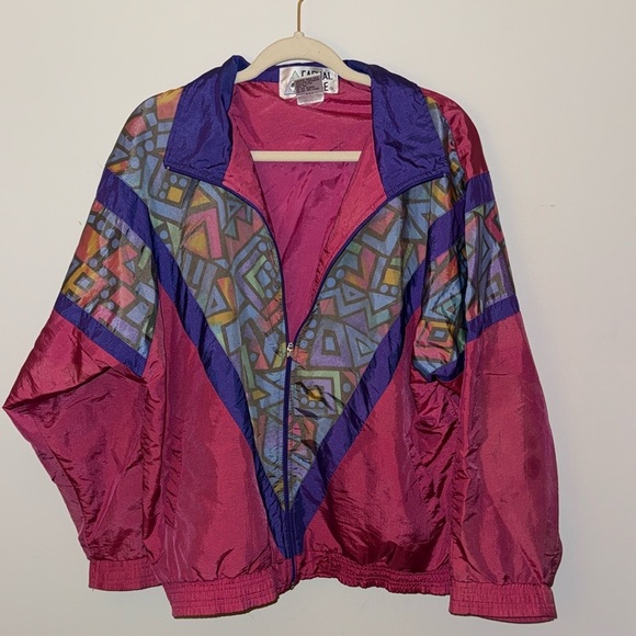 Colorful Geometric Women's Bomber Jacket - Picture 2 of 5